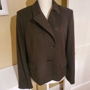 Grace Dane Lewis jacket, blazer. Women's size 12. Brown. NWT